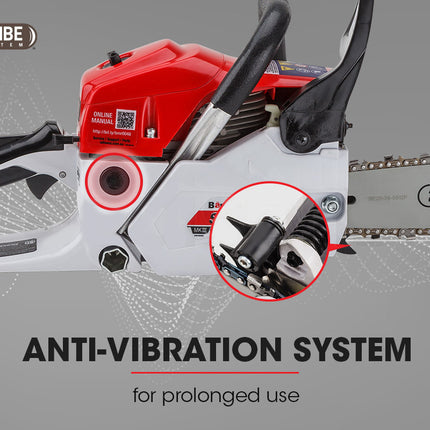 Baumr-AG 62CC Petrol Commercial Chainsaw 20 Bar E-Start Pruning Chain Saw