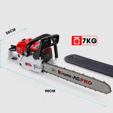 Baumr-AG 62CC Petrol Commercial Chainsaw 20 Bar E-Start Pruning Chain Saw