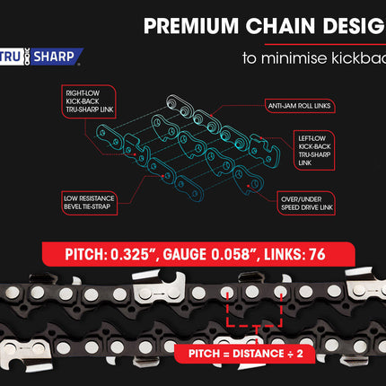 Baumr-AG 62CC Petrol Commercial Chainsaw 20 Bar E-Start Pruning Chain Saw