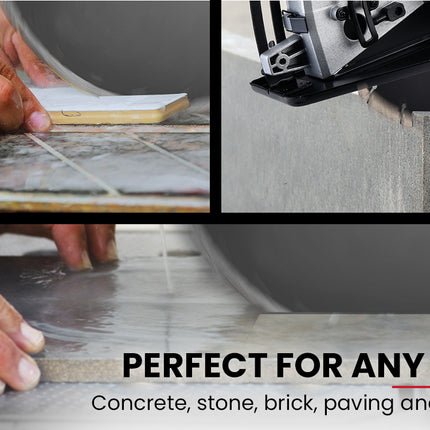 BAUMR-AG 2400W Electric Concrete Saw 355mm Demolition Cutter Wet Dry Demo Tool Circular Cutting