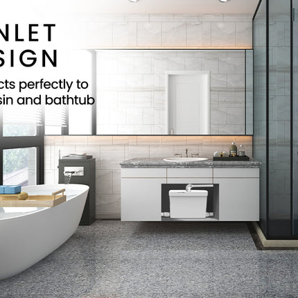 PROTEGE Macerator Pump Slim for Laundry 3 Inlet Basin Shower Washing Machine