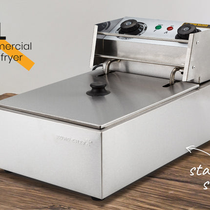 EuroChef Commercial Electric Deep Fryer Frying Basket Chip Cooker Fry Scoop