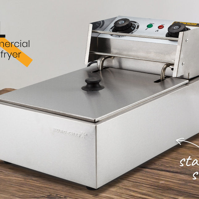 EuroChef Commercial Electric Deep Fryer Frying Basket Chip Cooker Fry Scoop