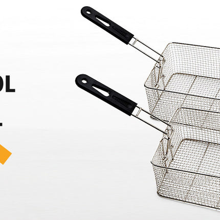 EuroChef Commercial Electric Deep Fryer Twin Frying Basket Chip Cooker Fry