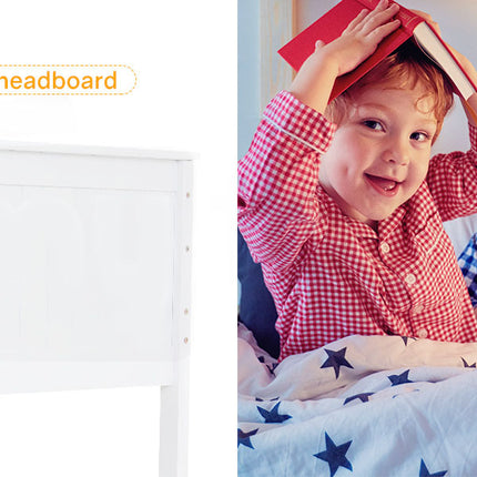 KINGSTON SLUMBER Bunk Bed Frame Modular Single White Wood Kids Double Deck Twin