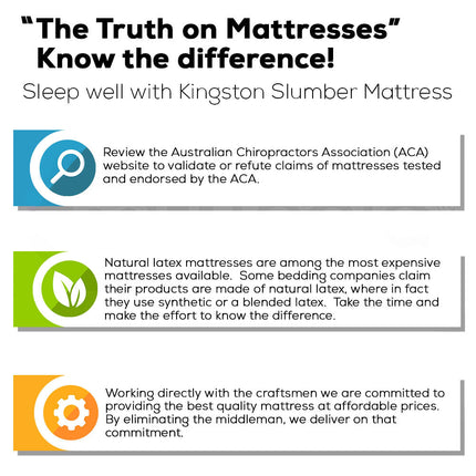 Kingston Slumber Mattress SINGLE Size Bed Euro Top Pocket Spring Bedding Firm Foam 34CM