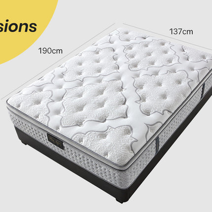 KINGSTON Mattress Double Medium Firm Box Pocket Spring Memory Foam Euro Top 34CM