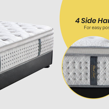 KINGSTON Mattress Queen Size Medium Firm Euro Top Pocket Spring Memory Foam 34CM