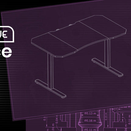 OVERDRIVE Gaming PC Desk Carbon Fiber Style, Pink and Black, with Headset Holder, Gaming Mouse Pad