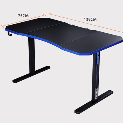 OVERDRIVE Gaming Desk 139cm PC Table Computer Setup Carbon Fiber Style Black