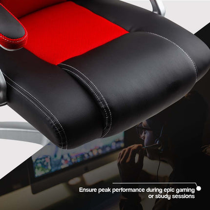 OVERDRIVE Racing Office Chair Seat Executive Computer Gaming PU Leather Deluxe