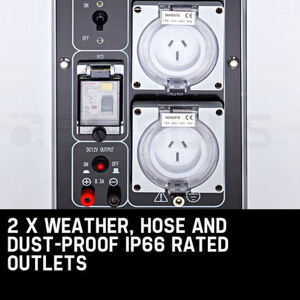 Portable Diesel Generator GenPower 8.4kW Peak Single Phase Key Start 460cc Engine Commercial