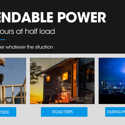 BAUMR-AG 1000W Pure Sine Wave Inverter Generator Portable Power Station Camping