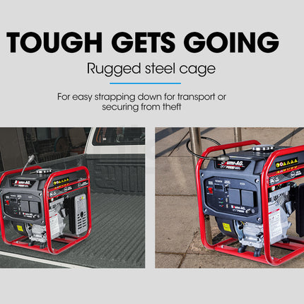 BAUMR-AG 3500W Pure Sine Wave Inverter Generator Portable Power Station Camping Quiet Open-Frame