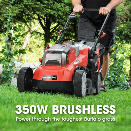 BAUMR-AG 40V Electric Cordless Lawn Mower Kit Battery Powered w/ 2x 2.0Ah Lithium Batteries