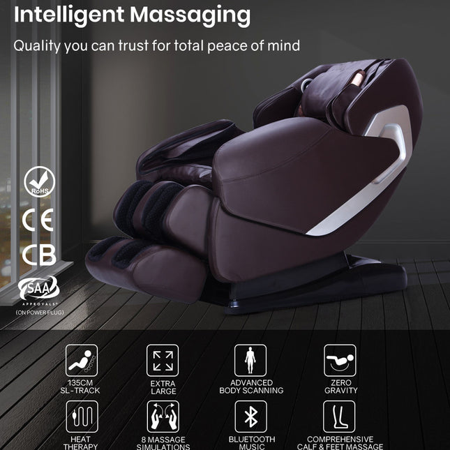 FORTIA Electric Massage Chair Zero Gravity Heating Kneading Recliner Full Body Shiatsu Massager