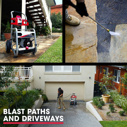 Jet-USA 7HP 4800PSI Petrol High Pressure Washer Cleaner, Water Spray Gun Gurney, 4-Stroke, 20M Hose