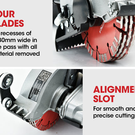 BAUMR-AG Wall Chaser Machine Concrete Chasing Tool Brick Grinder Electric Saw