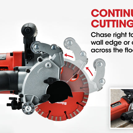 BAUMR-AG Wall Chaser Machine Concrete Chasing Tool Electric Brick Grinder Saw