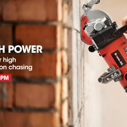 BAUMR-AG Wall Chaser and Vacuum Combo Dust Collector Concrete Chasing Machine