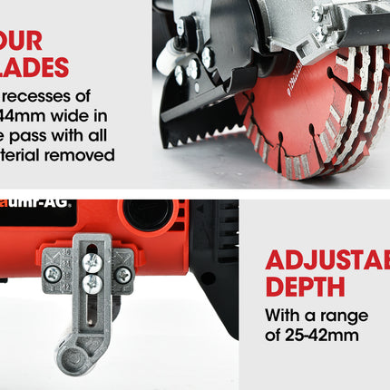 BAUMR-AG Wall Chaser and Vacuum Combo Dust Collector Concrete Chasing Machine