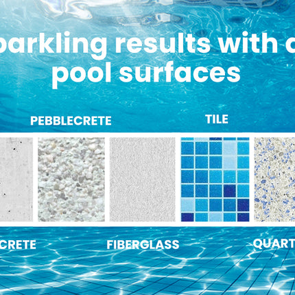 Aurelaqua Swimming Pool Cleaner Floor Climb Wall Automatic Vacuum 10M Hose Blue