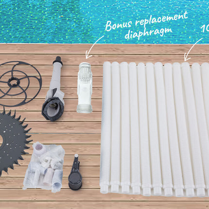 Aurelaqua Swimming Pool Cleaner Floor Climb Wall Automatic Vacuum Hose 10M