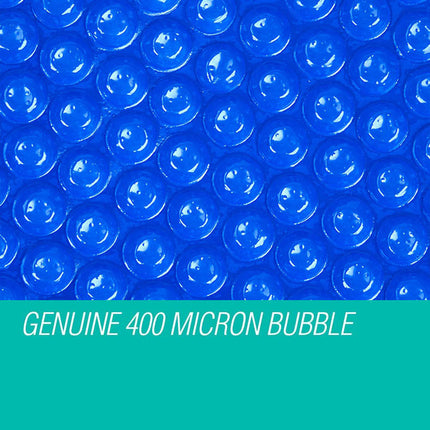 AURELAQUA Solar Swimming Pool Cover + Roller Wheel Adjustable 400 Bubble 6 x 3.2