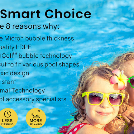 AURELAQUA Pool Cover 500 Micron 10x4m Solar Blanket Swimming Thermal Blue