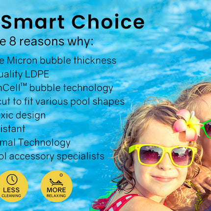 AURELAQUA 500 Micron 9.5x4m Solar Thermal Blanket Swimming Pool Cover, Blue