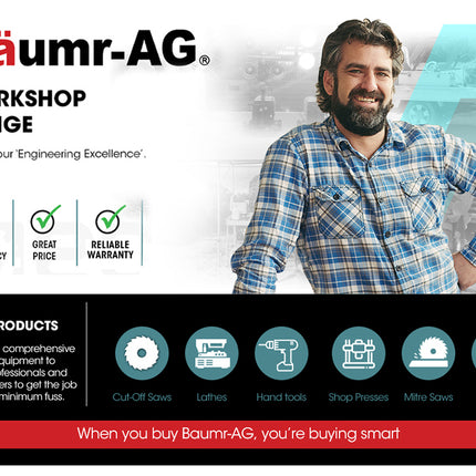 BAUMR-AG Portable Band Saw Cold Cut Metal Cut Off Bandsaw Steel Hand Drop Slicer Cutter Chop