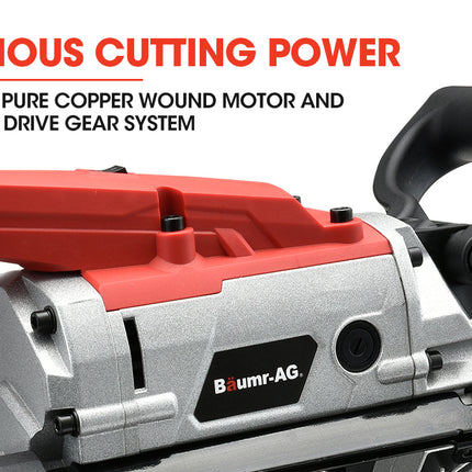 BAUMR-AG Portable Band Saw Cold Cut Metal Cut Off Bandsaw Steel Hand Drop Slicer Cutter Chop