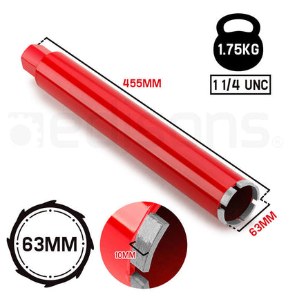 Baumr-AG Diamond Core Drill Bit 89mm Concrete Wet Dry Tile Stone Brick Marble 1-1/4 UNC