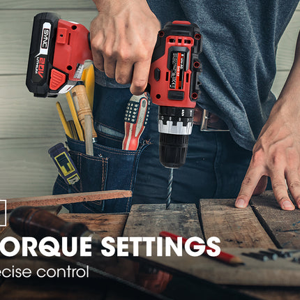 BAUMR-AG 20V Cordless Drill and Impact Driver Combo Kit w/ SYNC Battery & Charger