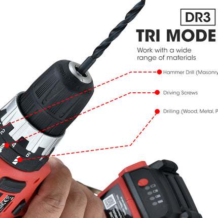 BAUMR-AG 20V Cordless Drill and Impact Driver Combo Kit w/ SYNC Battery & Charger