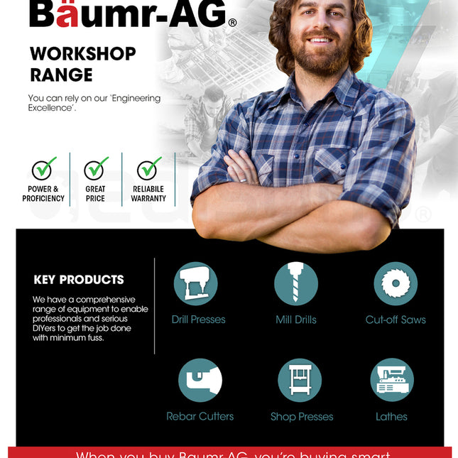 BAUMR-AG 400W Mini Metal Lathe and 350W Mill Drill Press Machine Combo