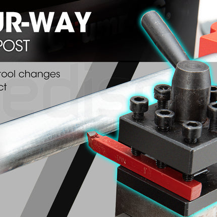 BAUMR-AG 400W Mini Metal Lathe and 350W Mill Drill Press Machine Combo