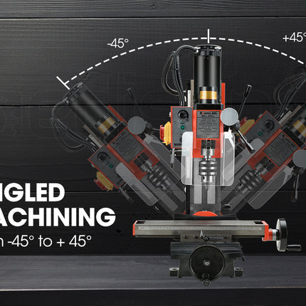 BAUMR-AG 400W Mini Metal Lathe and 350W Mill Drill Press Machine Combo