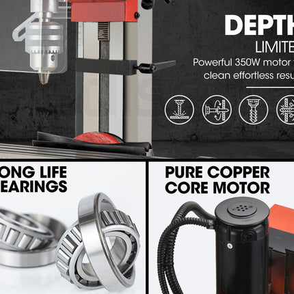 BAUMR-AG 400W Mini Metal Lathe and 350W Mill Drill Press Machine Combo