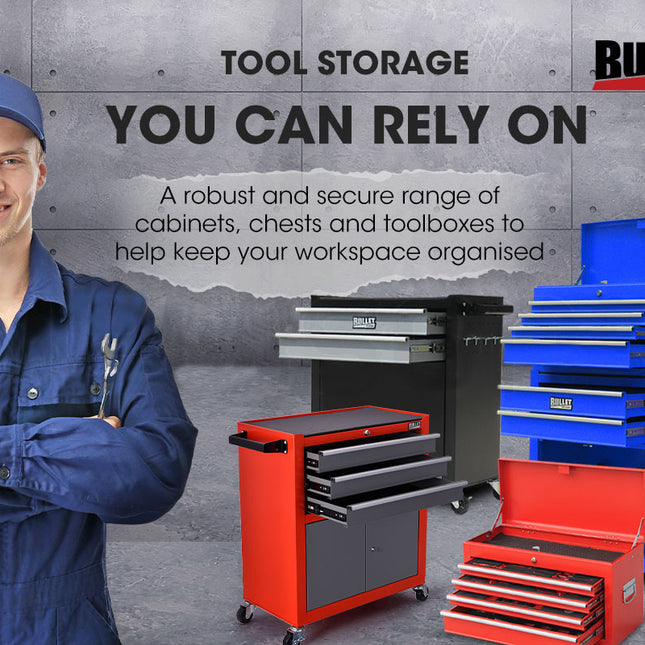 BULLET 118pc Tool Kit Box Set Metal Spanner Organizer Household Toolbox Socket