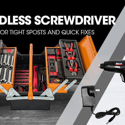 BULLET 118pc Tool Kit Box Set Metal Spanner Organizer Toolbox Household Socket