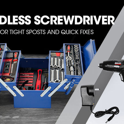 BULLET 118pc Tool Kit Box Set Metal Spanner Organizer Socket Household Toolbox