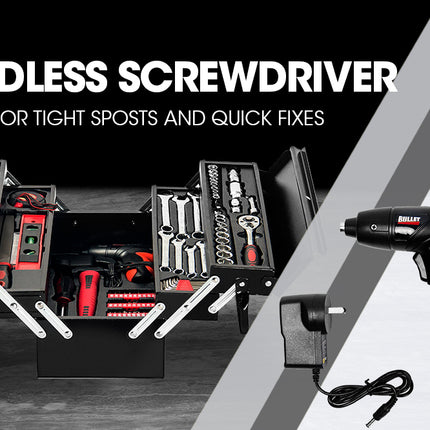 BULLET 118pc Tool Kit Box Set Metal Spanner Organizer Household Socket Toolbox