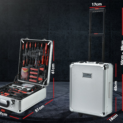 BULLET 925PC Tool Box On Wheels Kit Trolley Mobile Handle Toolbox Storage Set