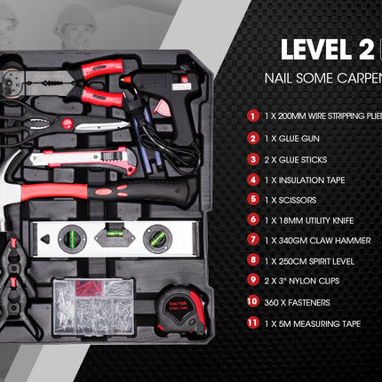 BULLET 925PC Tool Box On Wheels Kit Trolley Mobile Handle Toolbox Storage Set