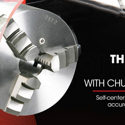 BAUMR-AG Mini Metal Lathe Small Hobby Micro Variable Speed Machine DIY Benchtop