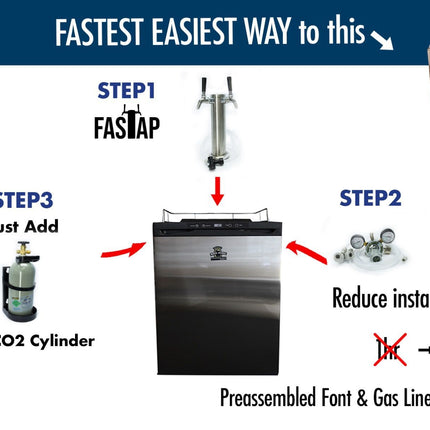 Keg King - Kegmaster Series 4 Kegerator - Fastap Single Tap