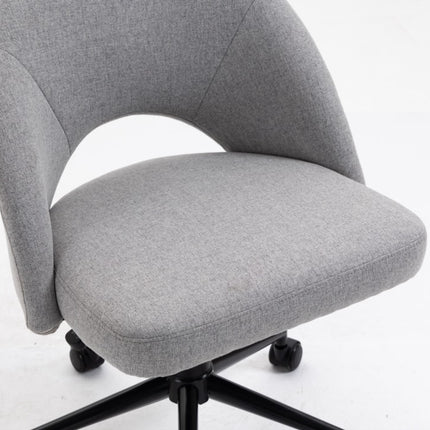 Fabric Office Chair Computer Upholstered Swivel Home Desk Chair  Grey