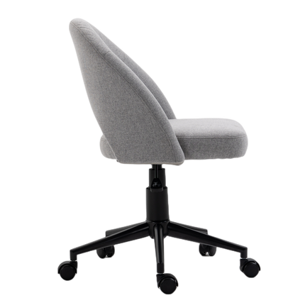 Fabric Office Chair Computer Upholstered Swivel Home Desk Chair  Grey