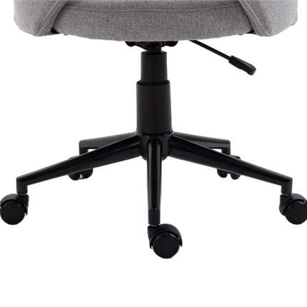 Fabric Office Chair Computer Upholstered Swivel Home Desk Chair  Grey